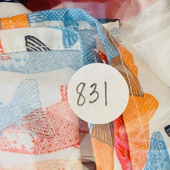 J.Crew Men Size Medium Fish All Over Graphic Print Style AU528 Button Shirt - Picture 13 of 13